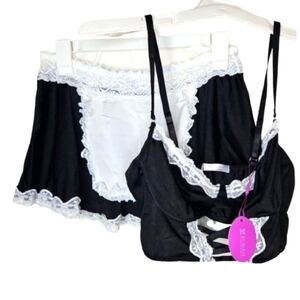 Avidlove Luxurious French Maid Nightwear lingerie topandButtom Women Romantic L